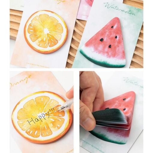 Elosung Watermelon Stationery Set with Plush Notebook – image 11