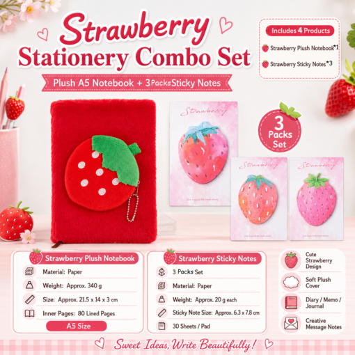 Elosung Fruit Stationery Set with Detachable Coin Purse – image 1