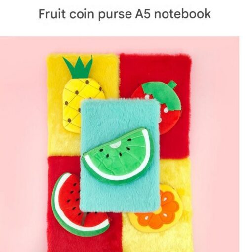 Elosung Fruit Stationery Set with Plush A5 Notebook – image 2