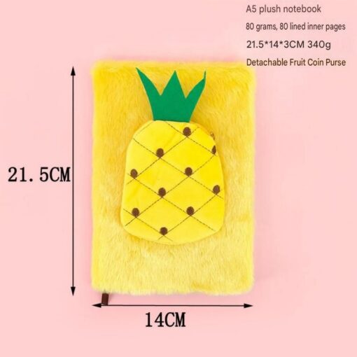 Elosung Fruit Stationery Set with Plush A5 Notebook – image 3