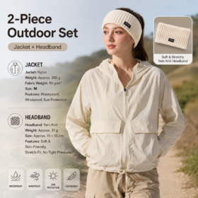 Elosung Women's Hooded Raincoat Set, UPF50+ – image 1