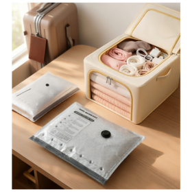 Elosung 56L Storage Bin & Vacuum Bag Set – image 1
