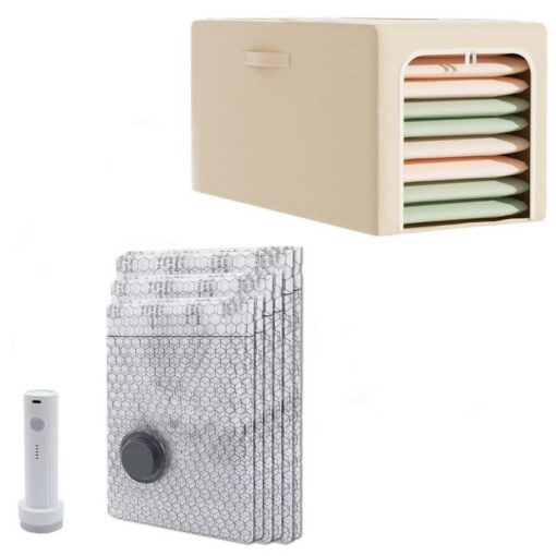 Elosung 56L Storage Bin & Vacuum Bag Set – image 2