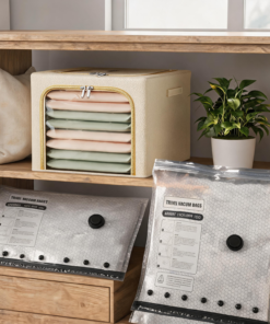 Elosung 56L Storage Bin & Vacuum Bag Set - Image 3