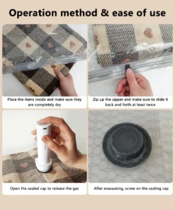 Elosung 56L Storage Bin & Vacuum Bag Set - Image 4