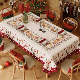 Elosung Christmas Tablecloth, Waterproof 140 x 200cm – image 1