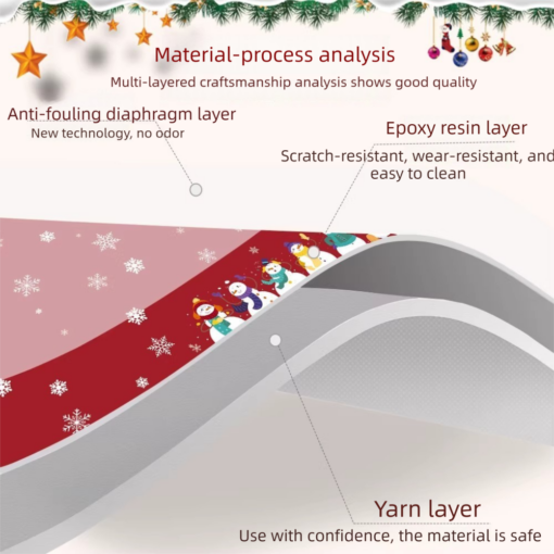 Elosung Christmas Tablecloth, Waterproof 140 x 200cm – image 2