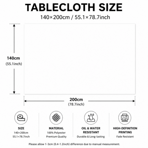 Elosung Christmas Tablecloth 140 x 200cm – image 4