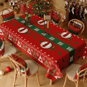 Elosung Waterproof Christmas Tablecloth 140 x 200cm – image 1