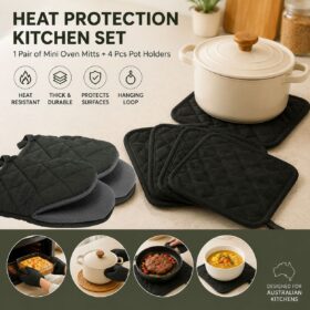 Elosung Oven Mitts & 4 Pot Holders Set – image 1