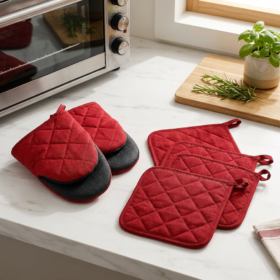 Elosung Oven Mitts & Pot Holders, Quilted Cotton – image 1