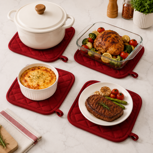 Elosung Oven Mitts & Pot Holders, Quilted Cotton – image 4