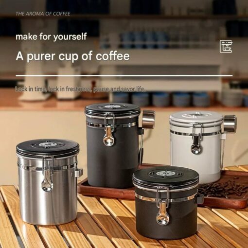 Elosung 1800ml Coffee Canister with Date Tracker – image 2