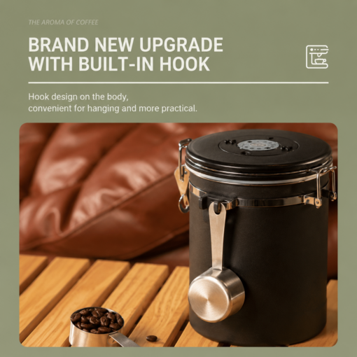 Elosung 1800ml Coffee Canister with Date Tracker – image 3