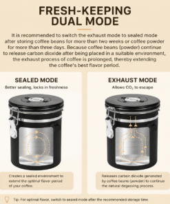 Elosung 1800ml Coffee Canister with Date Tracker - Image 6