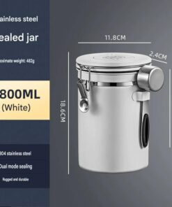 Elosung 1800ml Coffee Canister with Date Tracker - Image 8