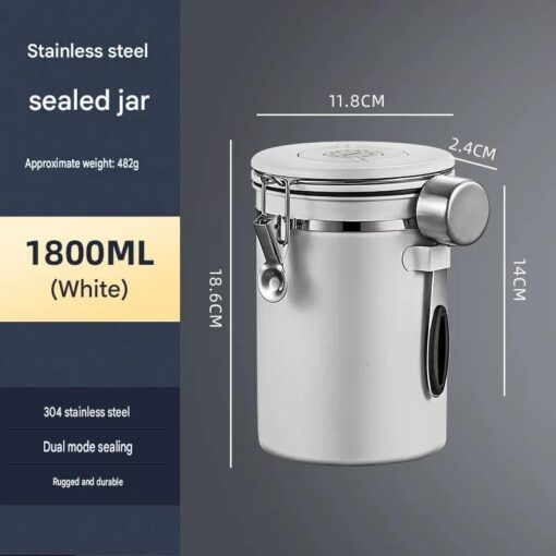 Elosung 1800ml Coffee Canister with Date Tracker – image 8