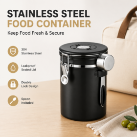 Elosung 1800ml 304 Stainless Steel Coffee Canister – image 1