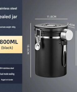 Elosung 1800ml 304 Stainless Steel Coffee Canister - Image 7