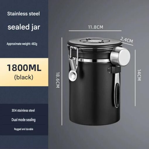 Elosung 1800ml 304 Stainless Steel Coffee Canister – image 7