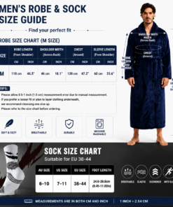 Elosung Grey Flannel Robe with 2 Sock Pairs - Image 7