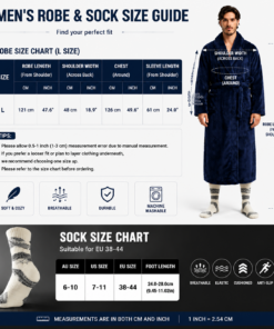 Elosung Men's Winter Robe and Socks Bundle - Image 7