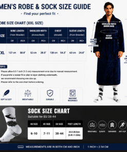 Elosung Men's Flannel Robe Set with 2 Pairs Socks - Image 5
