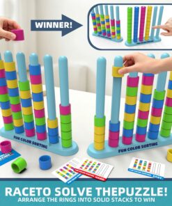 Elosung Colour Sorting Game Bundle with Linen Blanket - Image 3