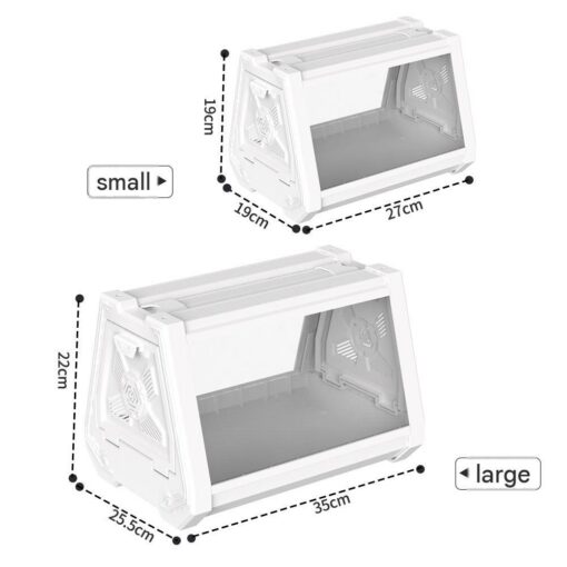 Elosung Desktop Reptile Terrarium with Double Doors – image 7
