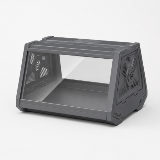 Elosung Grey Desktop Reptile Terrarium Double Doors – image 2