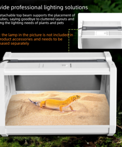 Elosung Grey Desktop Reptile Terrarium Double Doors - Image 5