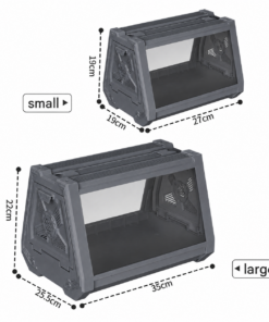 Elosung Grey Desktop Reptile Terrarium Double Doors - Image 8