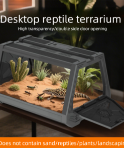 Elosung Grey Terrarium with Double Doors - Image 6