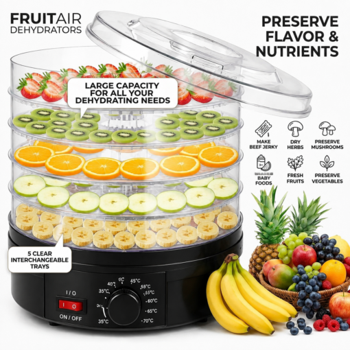 Elosung 5 Tier Food Dehydrator 35–70°C – image 1