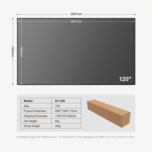 Winways 120 Inch ALR Fresnel Projector Screen – image 2