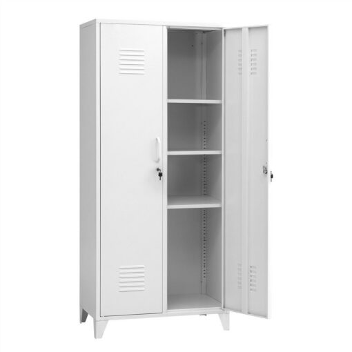 Artiss Lockable Steel Wardrobe with 4 Shelves – image 2