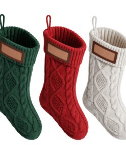 Jingle Jollys Knitted Christmas Stockings Set of 3 - Image 4