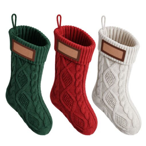 Jingle Jollys Knitted Christmas Stockings Set of 3 – image 4