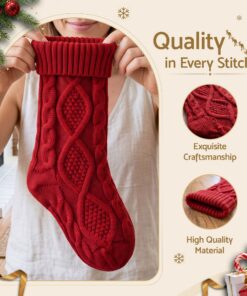 Jingle Jollys Knitted Christmas Stockings Set of 3 - Image 5