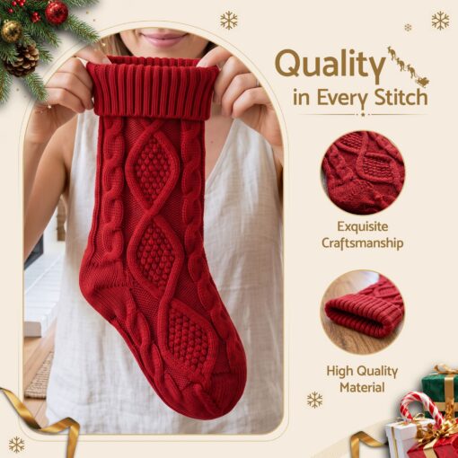 Jingle Jollys Knitted Christmas Stockings Set of 3 – image 5