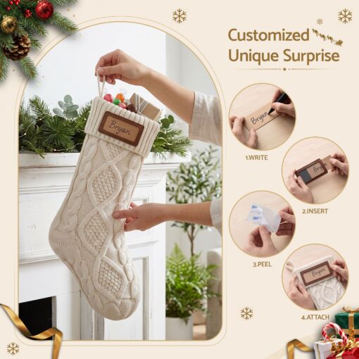 Jingle Jollys Knitted Christmas Stockings Set of 3 – image 6