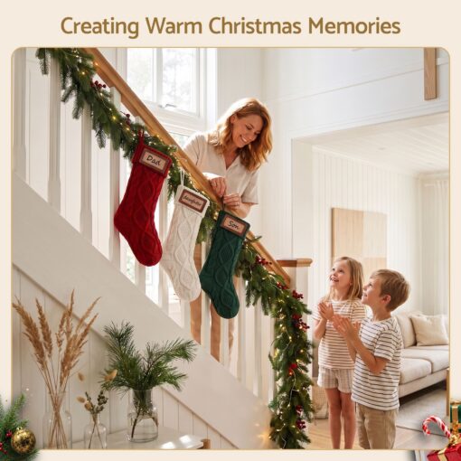 Jingle Jollys Knitted Christmas Stockings Set of 3 – image 7